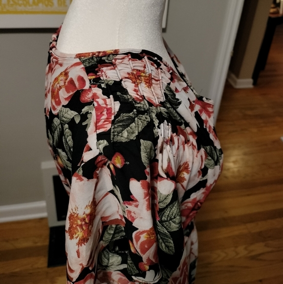 White House Black Market Feminine Autumn Floral Print Women's Dress - Picture 3 of 9